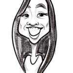remote digital caricature
done from zoom