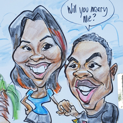marriage proposal caricature